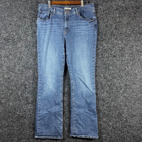 Levi's Denim - Levis Classic Bootcut Jeans Womens 16 Medium Wash Blue Denim Mid Rise Stretch